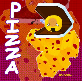 Art of my pizza Oc!